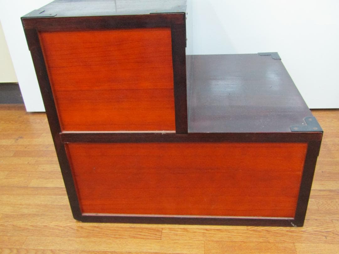 m*i様 階段箪笥　昭和レトロ　ヴィンテージ　木製2段引き出しタンス