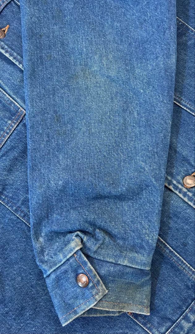 Wranglerラングラー USA製コーデュロイ襟　ブランケットデニムジャケット