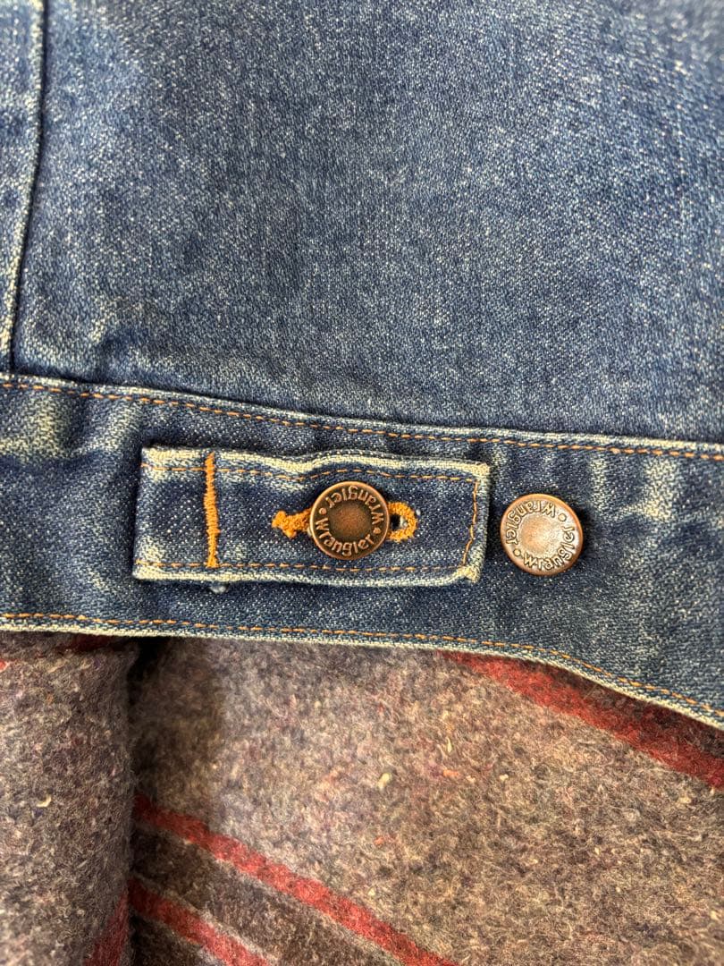 Wranglerラングラー USA製コーデュロイ襟　ブランケットデニムジャケット