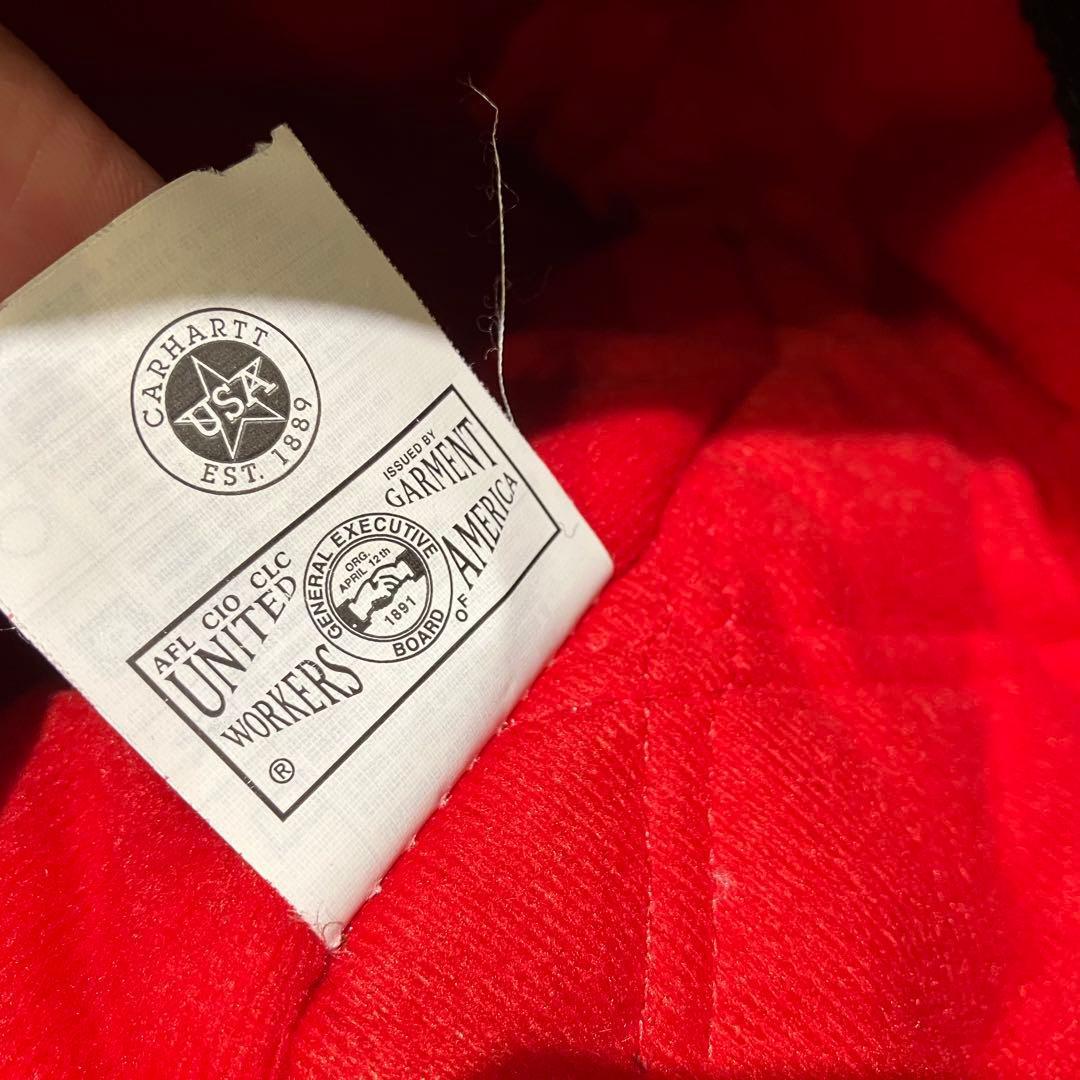 USA製 カーハート ブラックダック　リブ　フード　キャップ　帽子 ハット