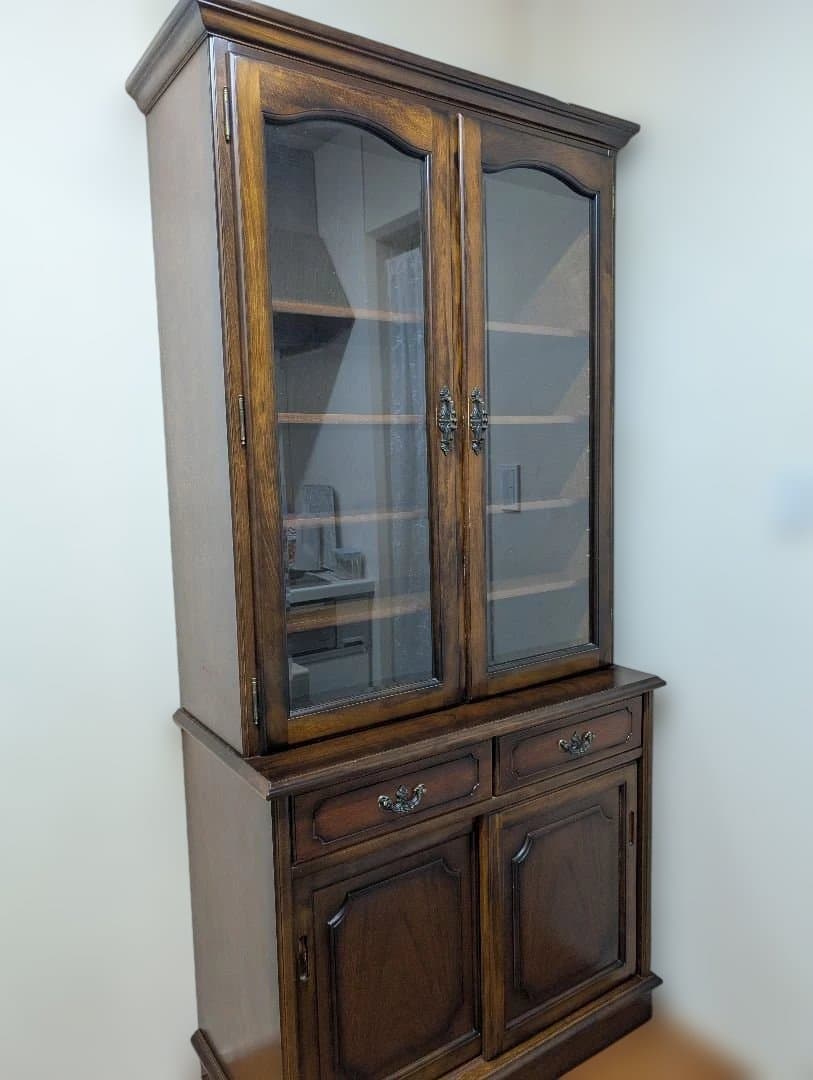 食器棚 カリモク　コロニアル　飾り棚 収納棚 本棚