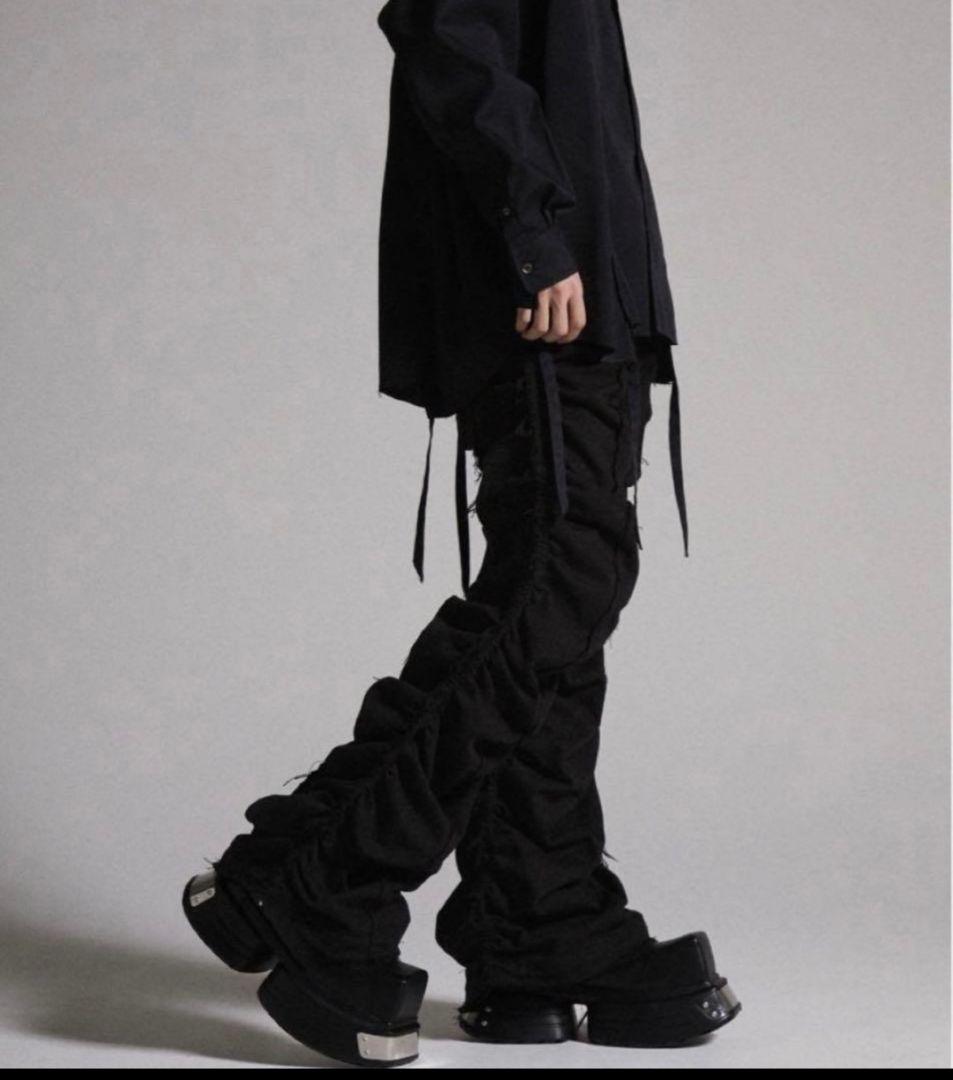 GRANCY シャーリングダメージデザインコットンパンツ Lサイズ 完売品