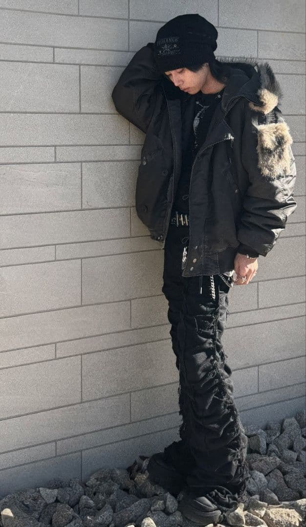 GRANCY シャーリングダメージデザインコットンパンツ Lサイズ 完売品