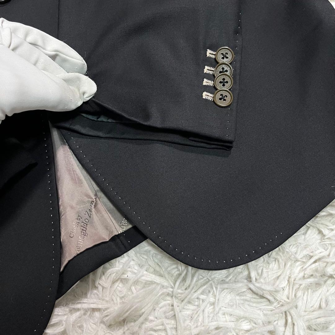 【美品】 エルメネジルド ゼニア 最高級オーダー　スーツ　ベスト　XL ブラック