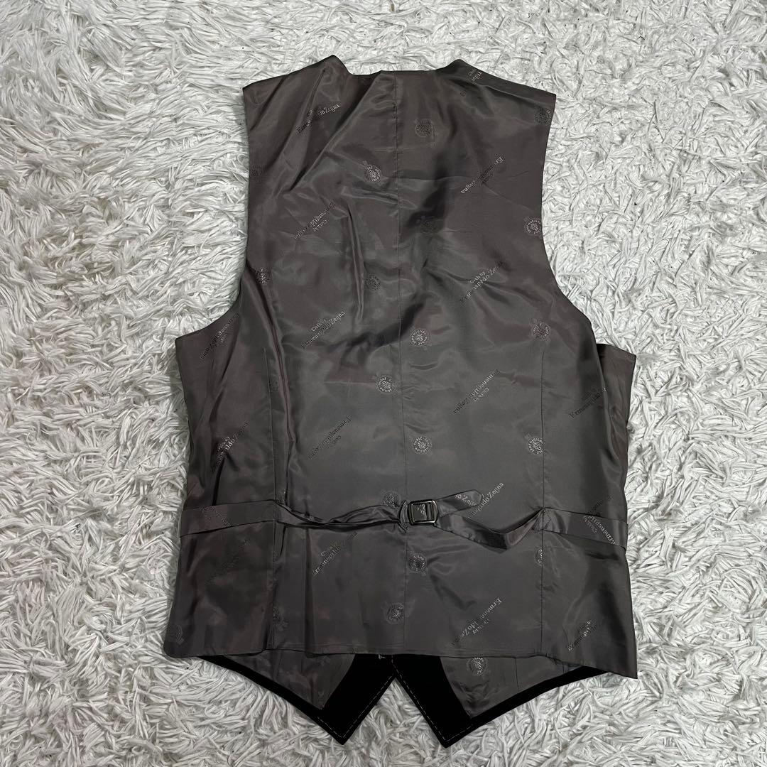 【美品】 エルメネジルド ゼニア 最高級オーダー　スーツ　ベスト　XL ブラック