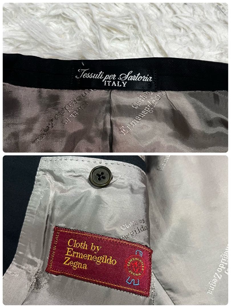 【美品】 エルメネジルド ゼニア 最高級オーダー　スーツ　ベスト　XL ブラック