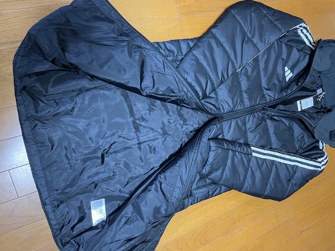 Mサイズ アディダス adidas ブラック ベンチコート サッカー 防寒