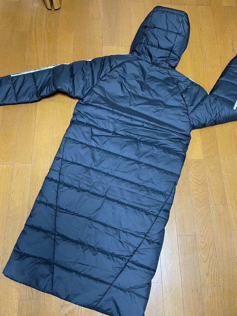 Mサイズ アディダス adidas ブラック ベンチコート サッカー 防寒