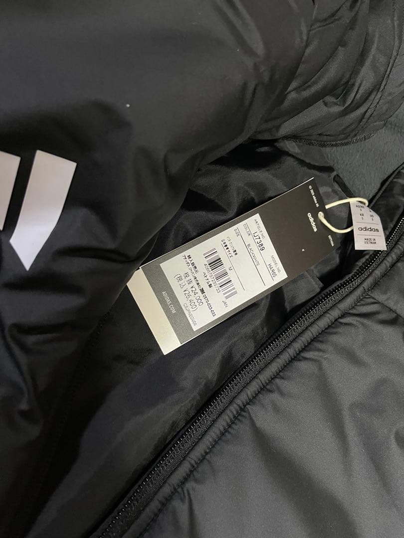 Mサイズ アディダス adidas ブラック ベンチコート サッカー 防寒