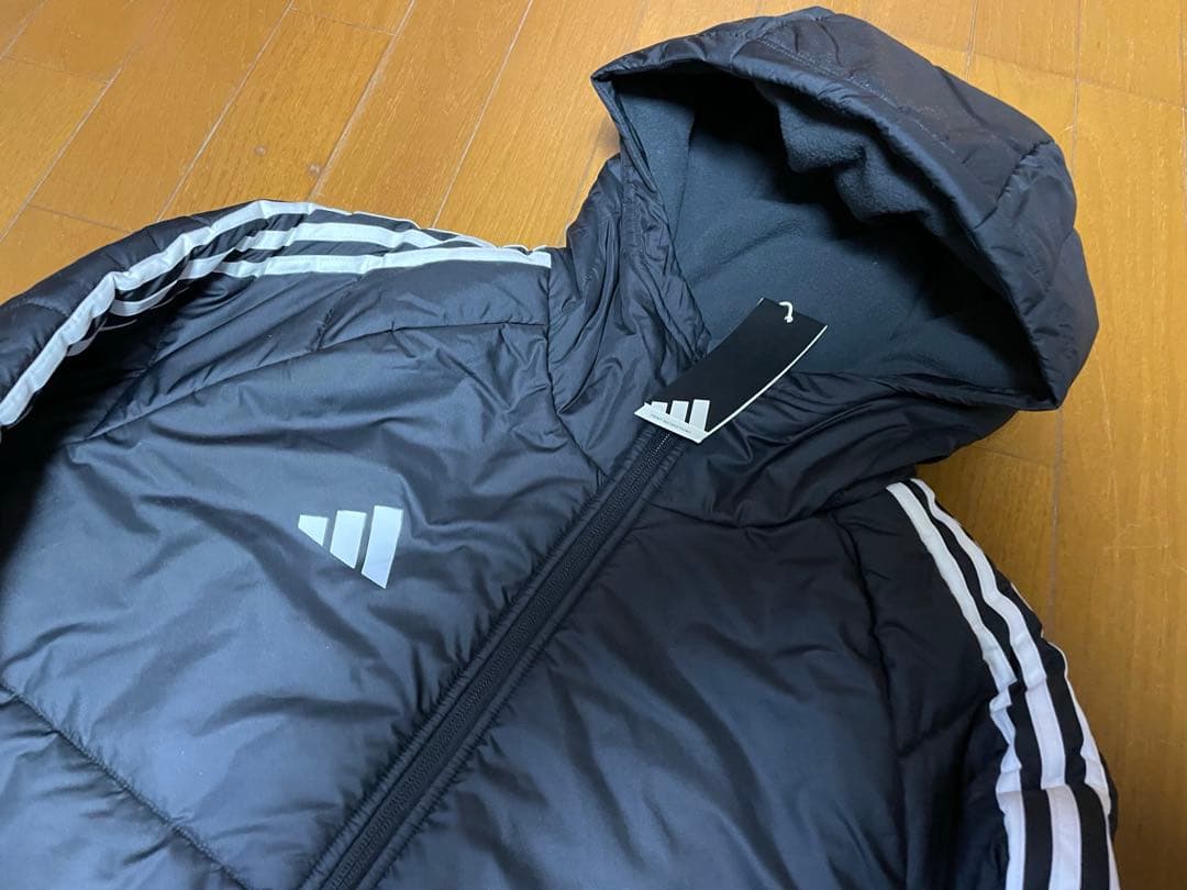 Mサイズ アディダス adidas ブラック ベンチコート サッカー 防寒