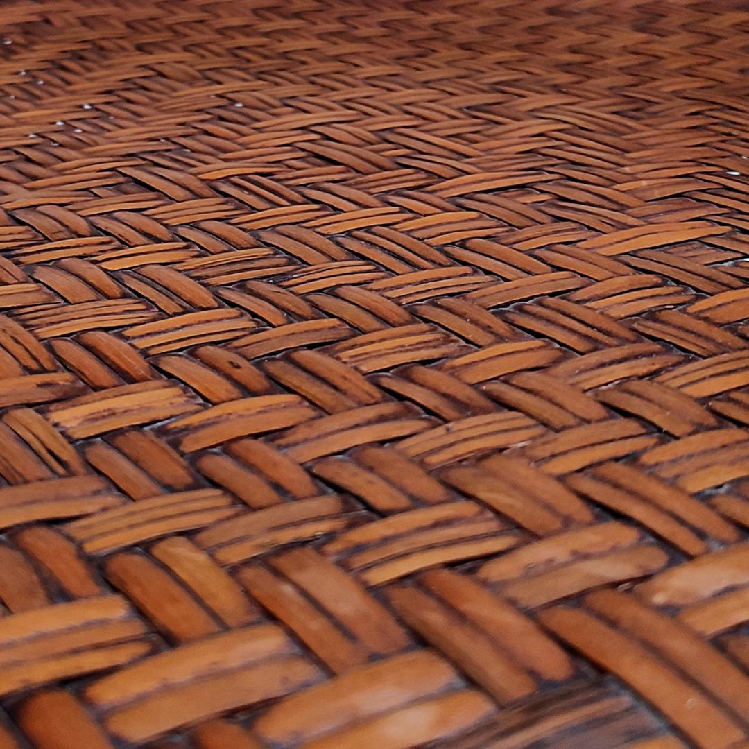 特大 ラタン カントークテーブル　籐 ローテーブル 竹細工 古民具 アジアン雑貨