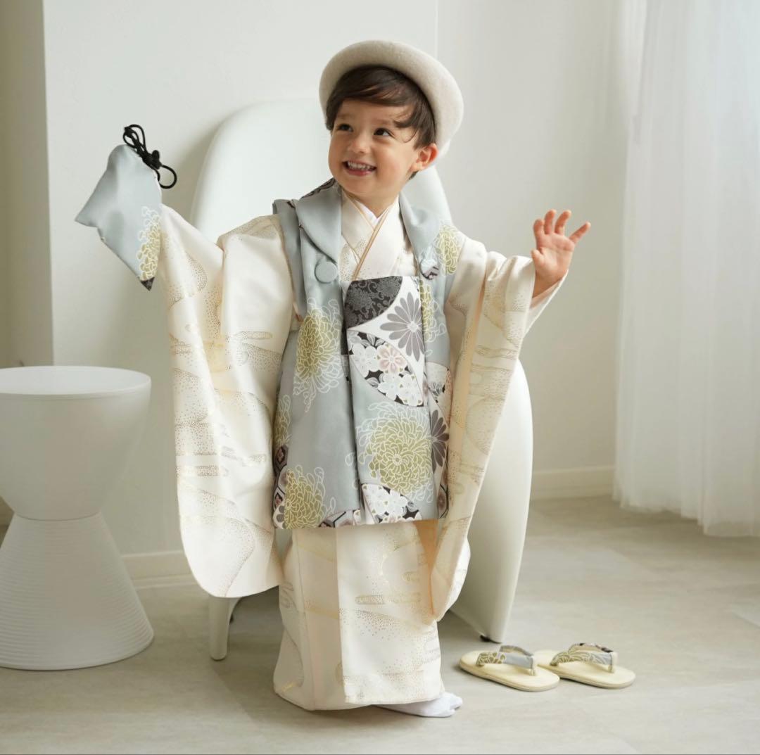 【ひよこ商店】七五三 3歳 男の子 被布着物セット 値下げ中！