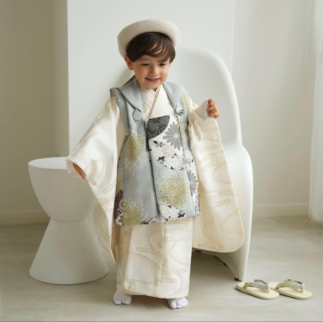 【ひよこ商店】七五三 3歳 男の子 被布着物セット 値下げ中！
