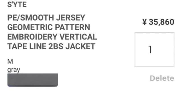 ヨウジヤマモト S`YTE サイト ジャケット