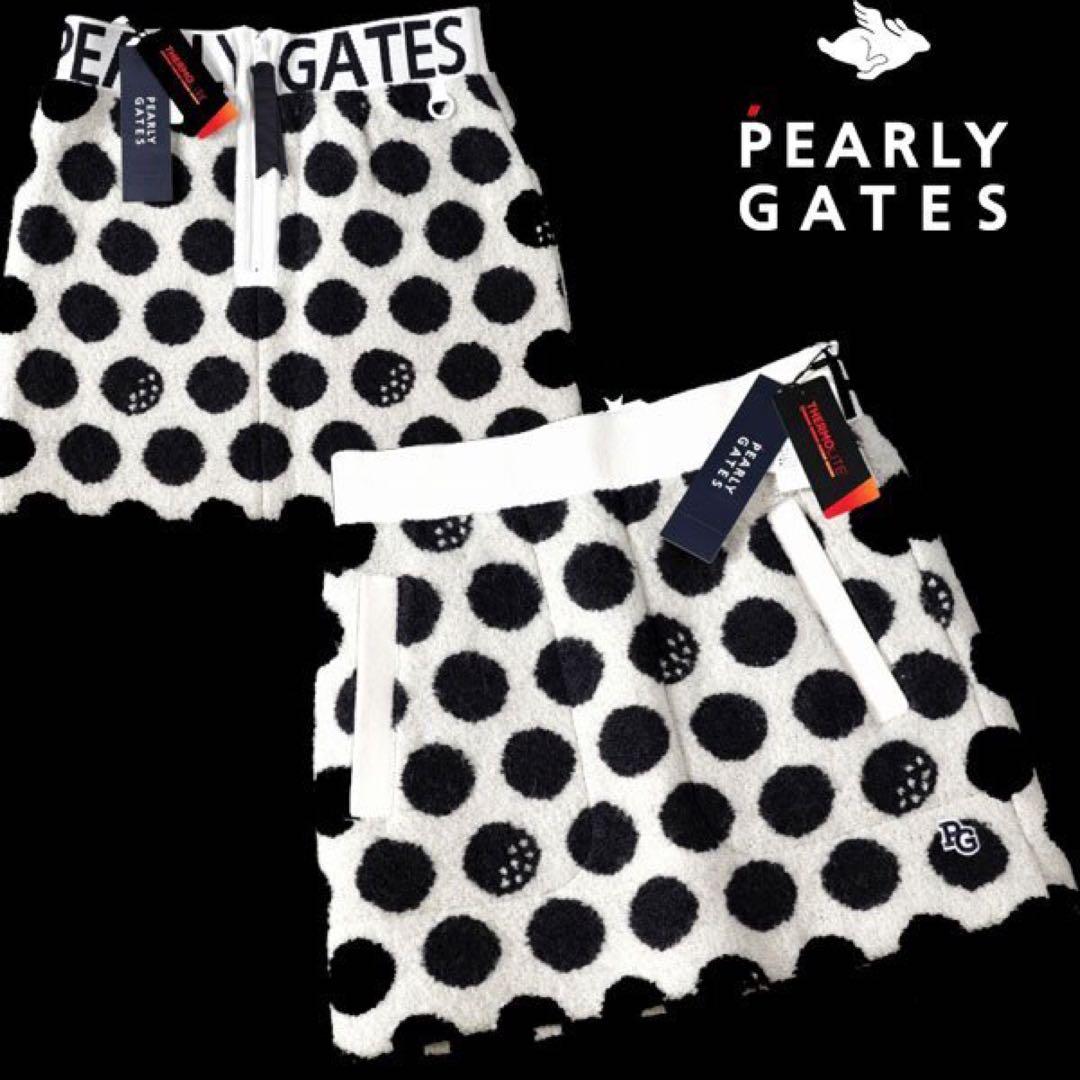 【PEARLY GATES】秋冬 ドット柄 THERMOLITE スカート1番M