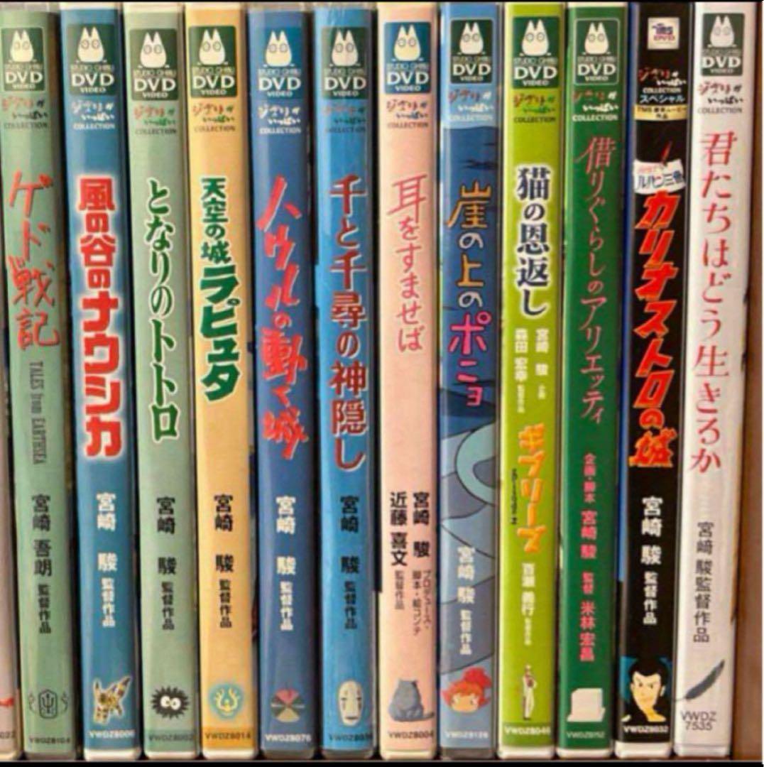 ジブリ特典DVDとケース12作品のセットです。映画本編全てと特典映像見れます。