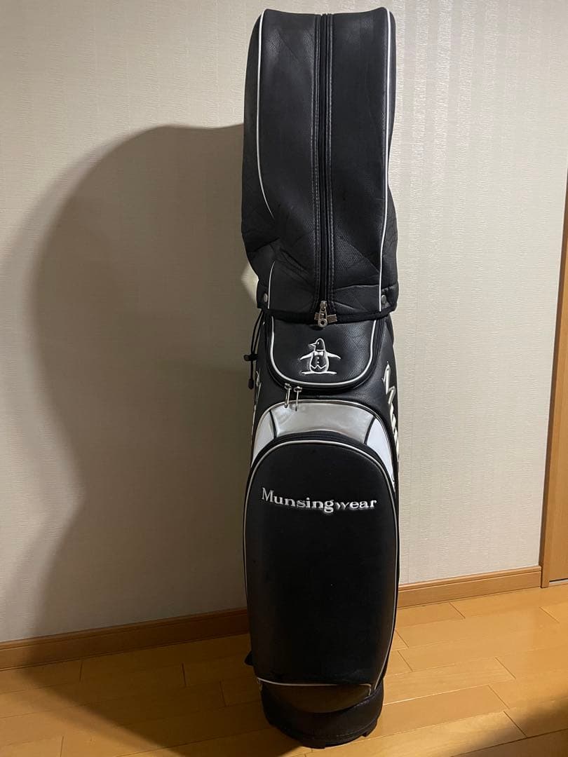 Munsingwear キャディバッグ 黒/白