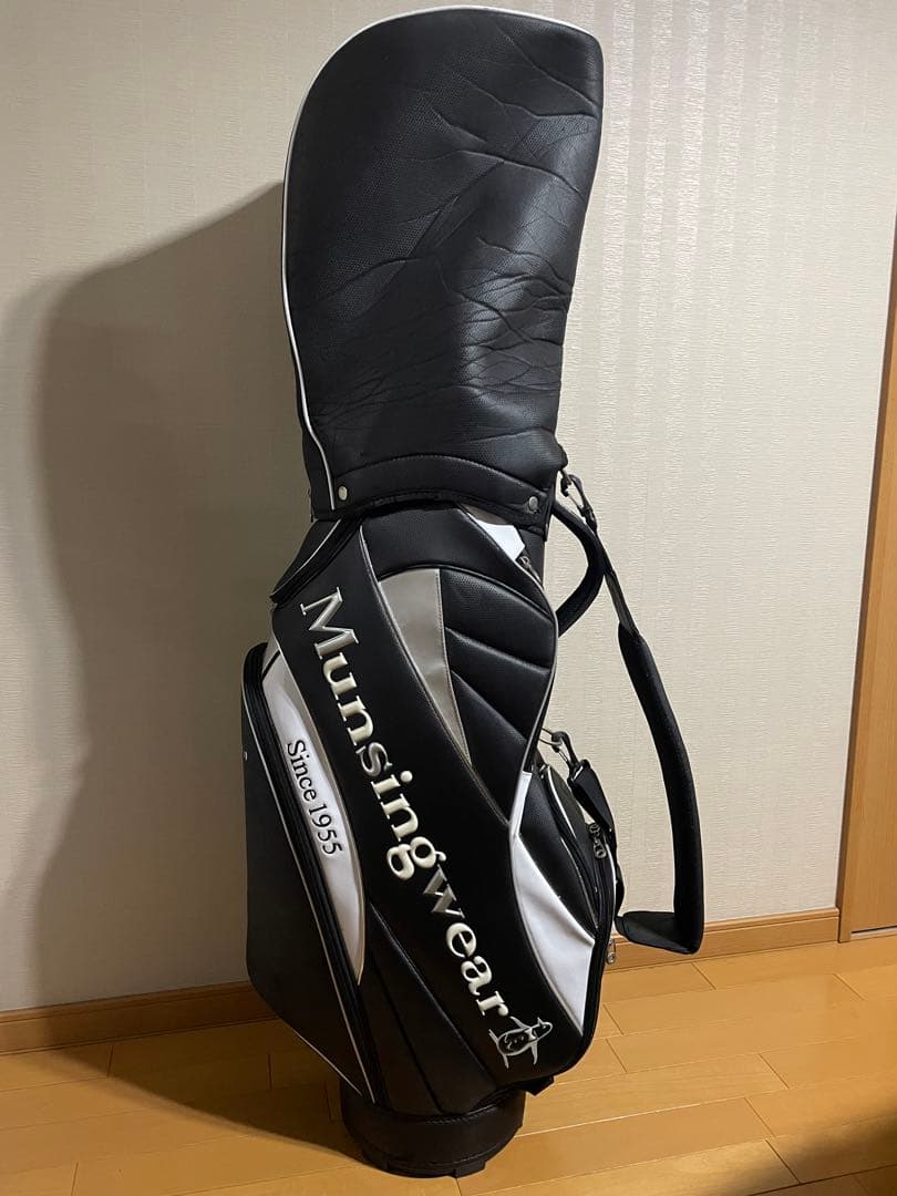 Munsingwear キャディバッグ 黒/白