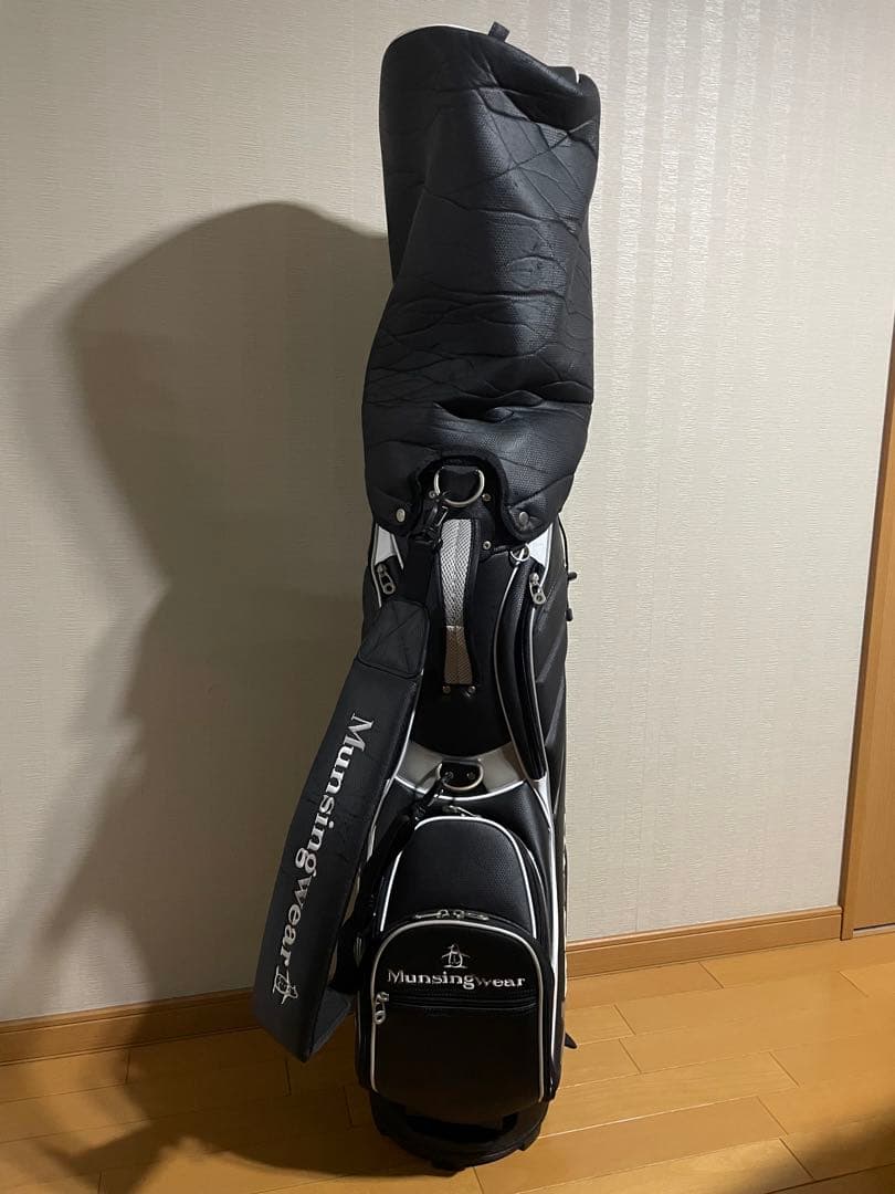 Munsingwear キャディバッグ 黒/白