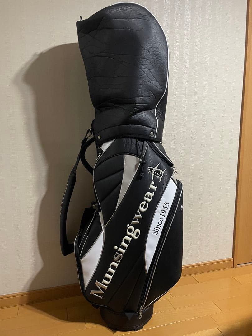 Munsingwear キャディバッグ 黒/白
