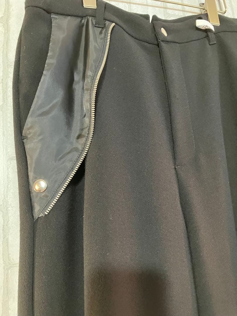 【GRANCY】リバース レイヤードデザイン スラックス ブラック M 完売品