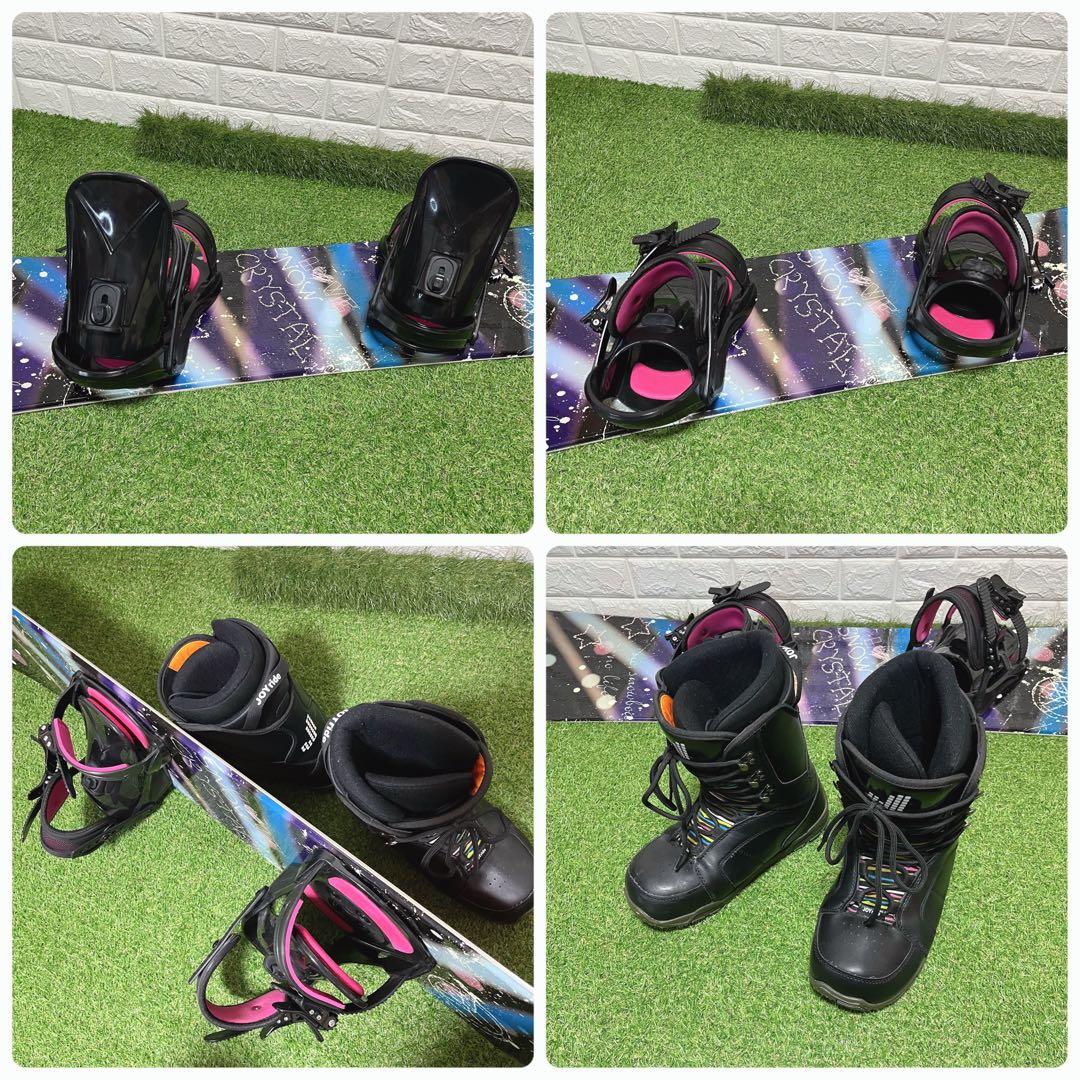 すぐに始められるレディース スノーボード144cm ビンディン ブーツ25cm