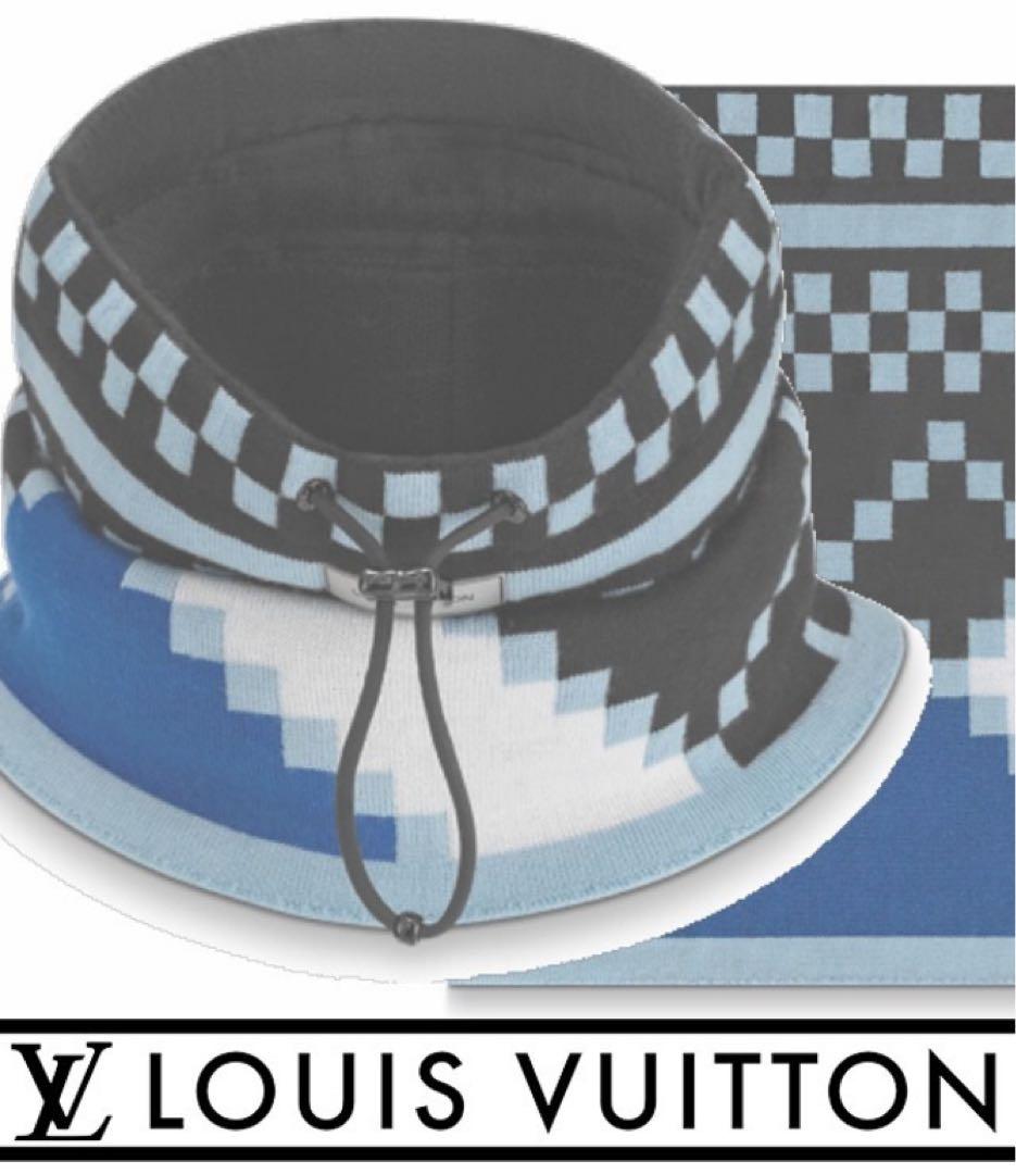 ヴィトン マフラー スヌード スノー ネックウォーマー ダミエ LV ニット