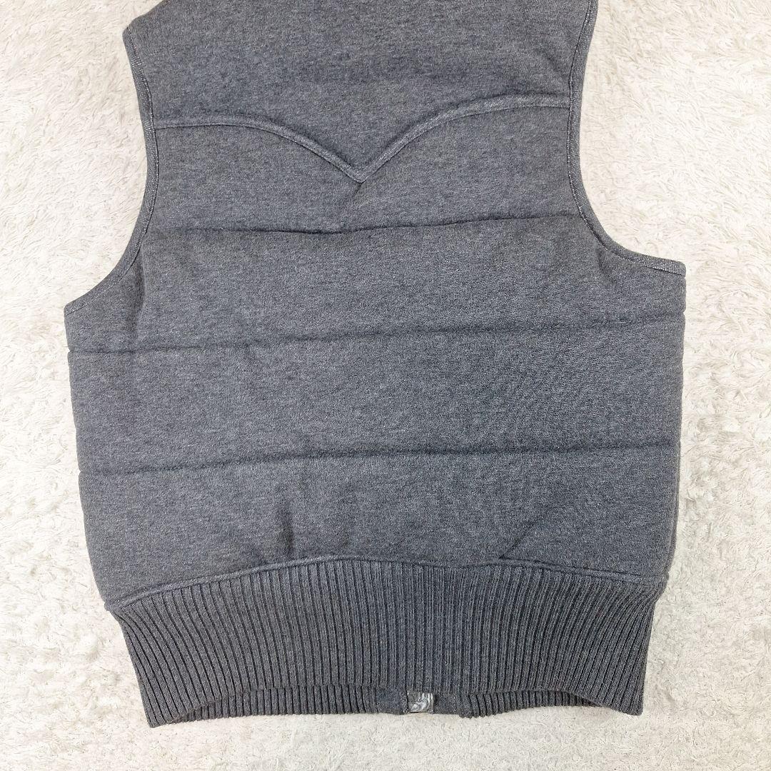 BURBERRY　ブルーレーベル　ダウンベスト　ノバチェック　フード　グレー　M