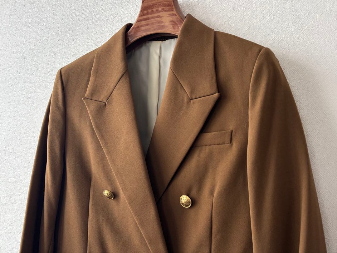 《新品タグ付き》ミラオーウェン 金釦ダブルブレストロングブレザー