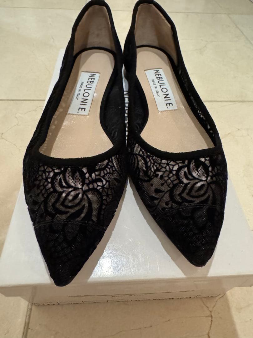【ネブローニ】レースパンプス　37