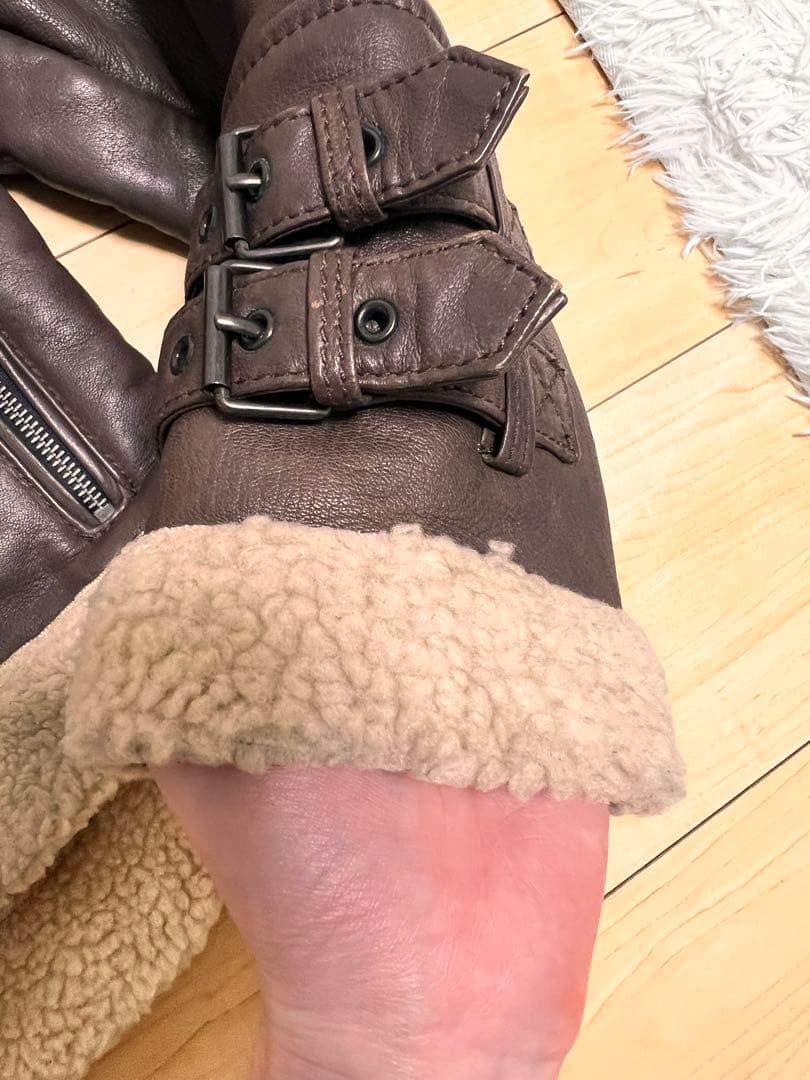 DEGNER フェイクムートン　バイクジャケット　レディース