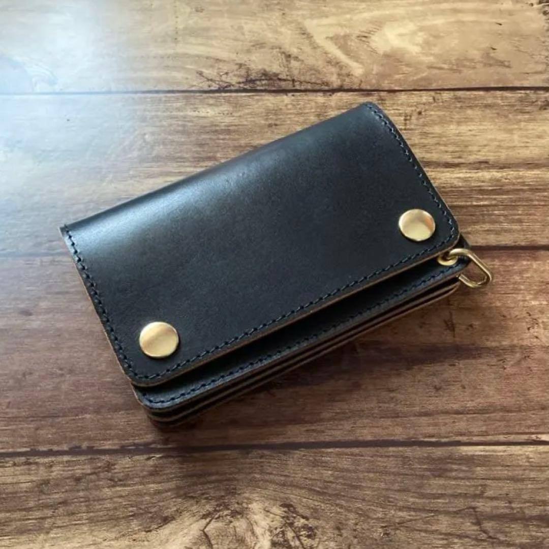 【わぽ】COW CRUSTトラッカーウォレット150【お札を折らずに収納】