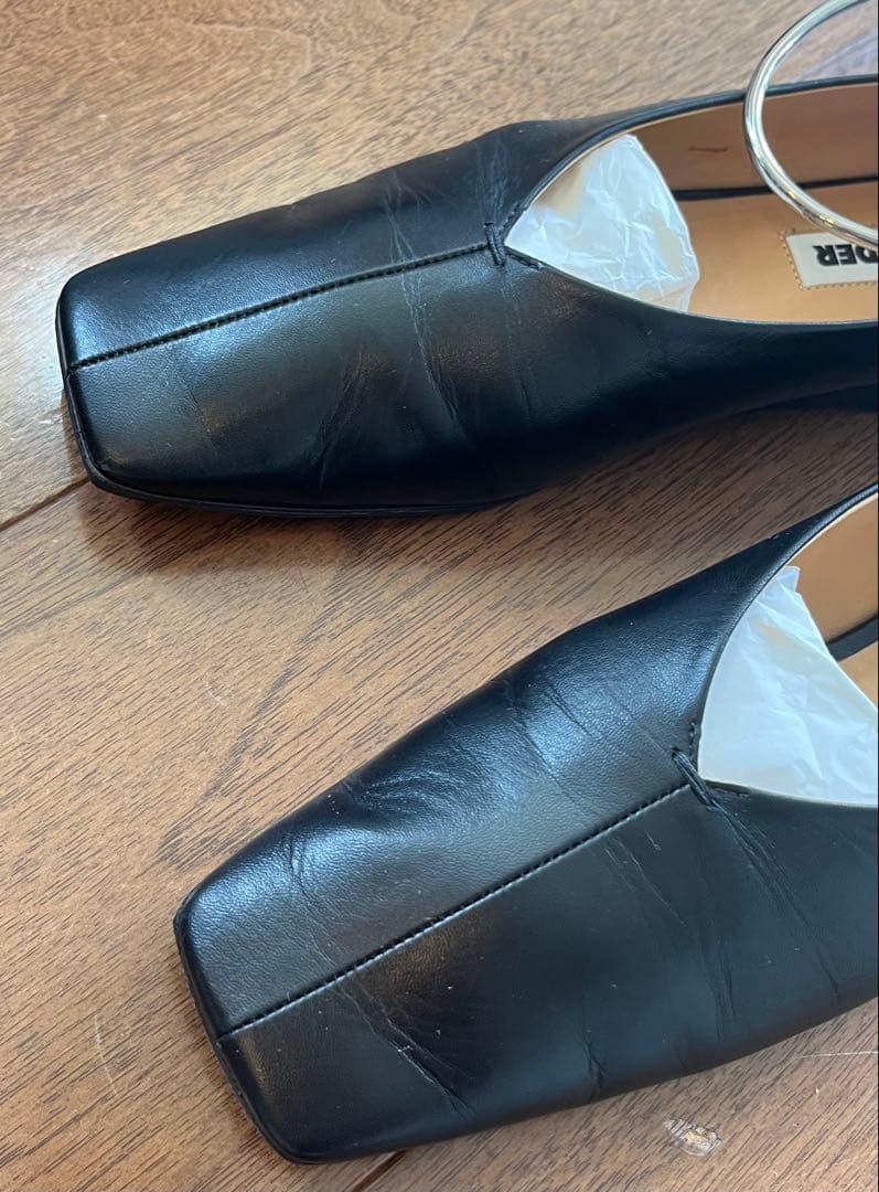 JlL SANDER ジルサンダー バレリーナ　バレーシューズ　37 シルバー