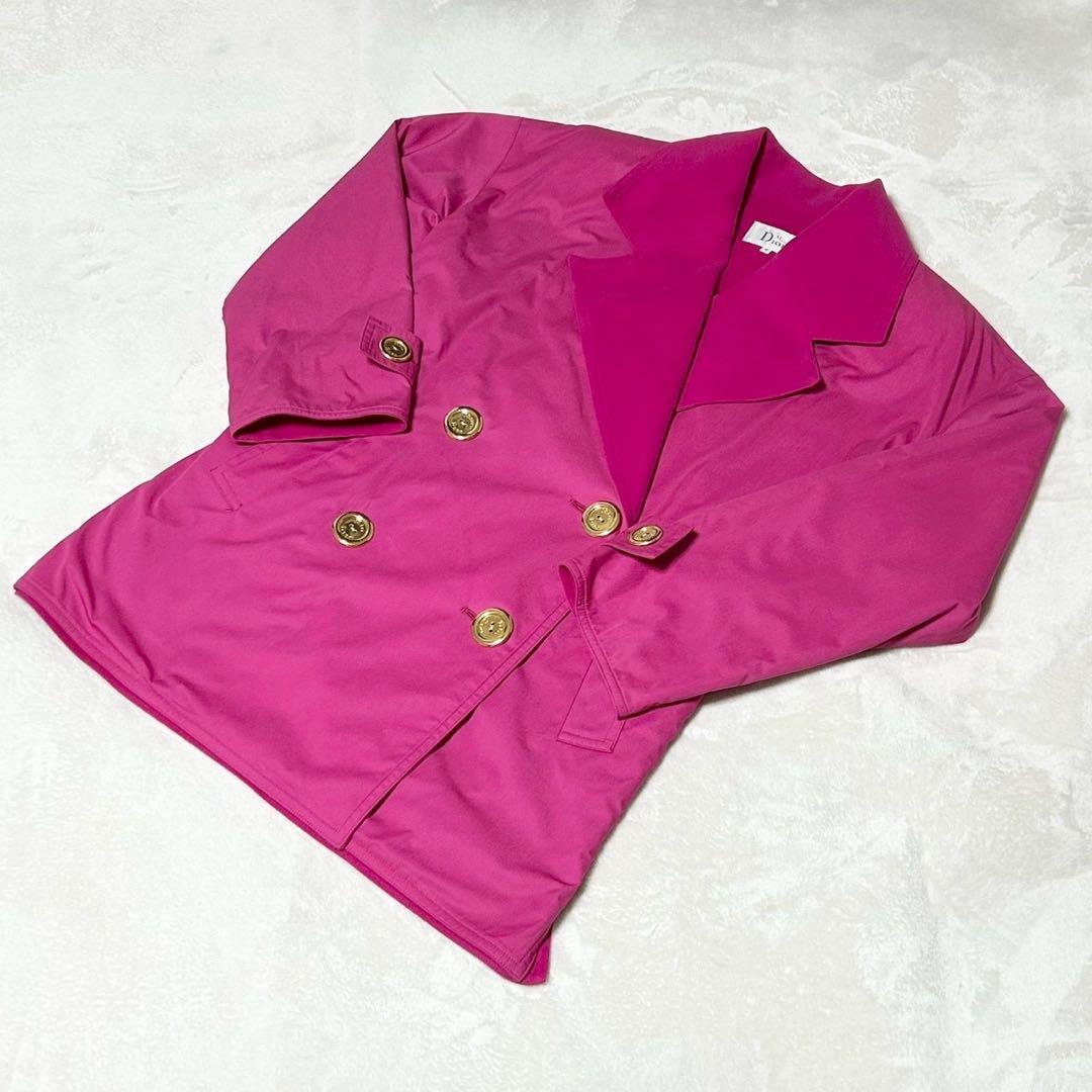 ミスディオール　ショートトレンチコート　ダブル　金ボタン　ピンク　ジャケット
