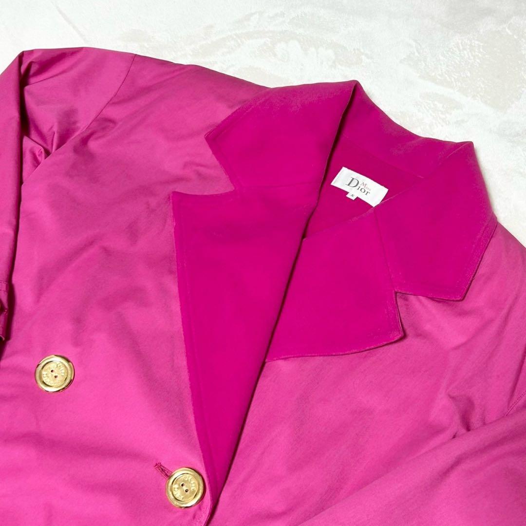 ミスディオール　ショートトレンチコート　ダブル　金ボタン　ピンク　ジャケット