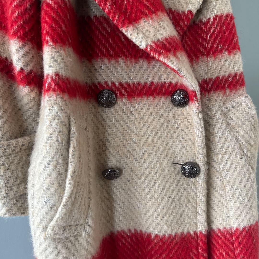 Diagram GRACE CONTINENTALシャギーボーダーコート