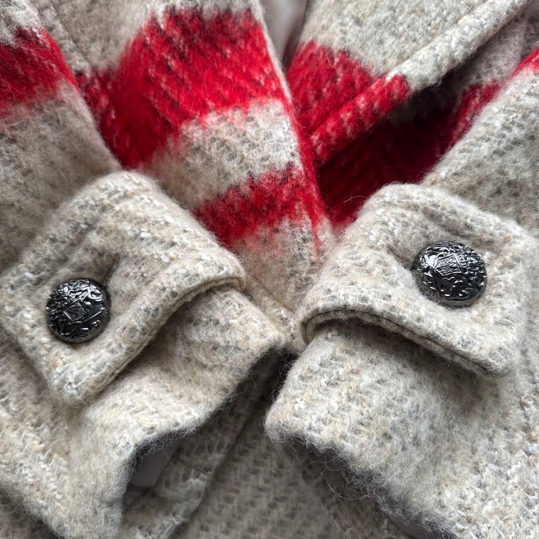 Diagram GRACE CONTINENTALシャギーボーダーコート