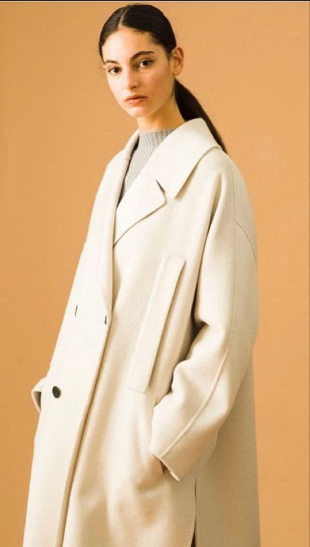 ebur オーバーサイズダブルブレスト ウールコート