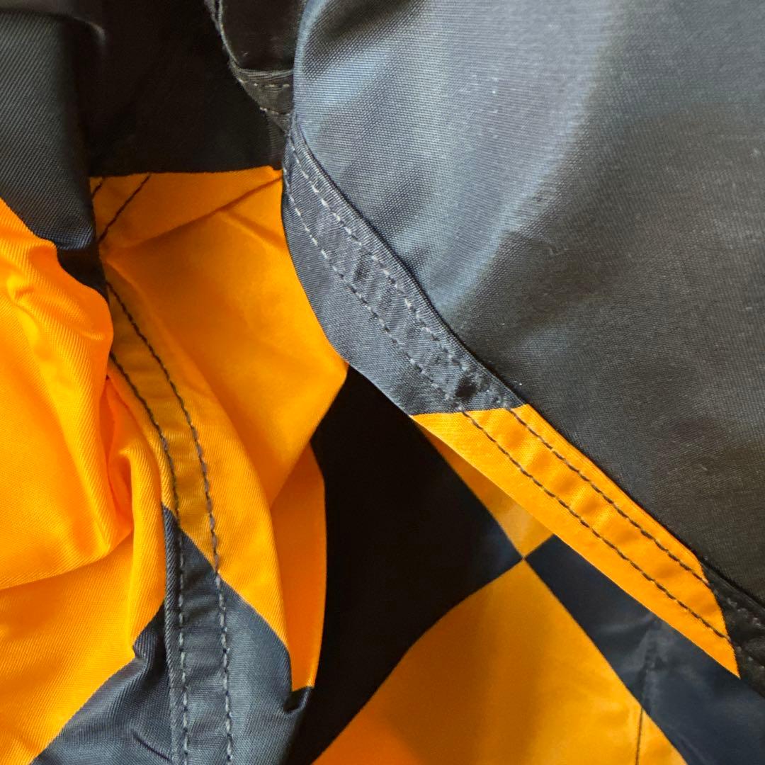 XLサイズ　REAL SIMONS G1ジャケット オレンジ黒チェック振り旗