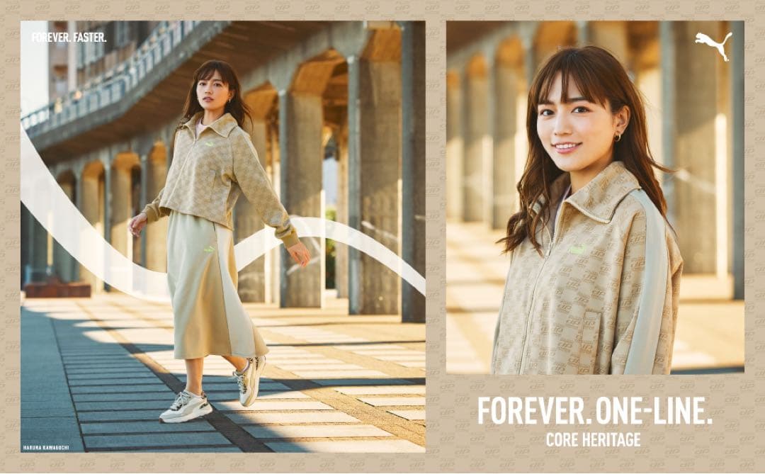 PUMA コアヘリテージ　モノグラムジャケット　スカートLサイズ　上下セット