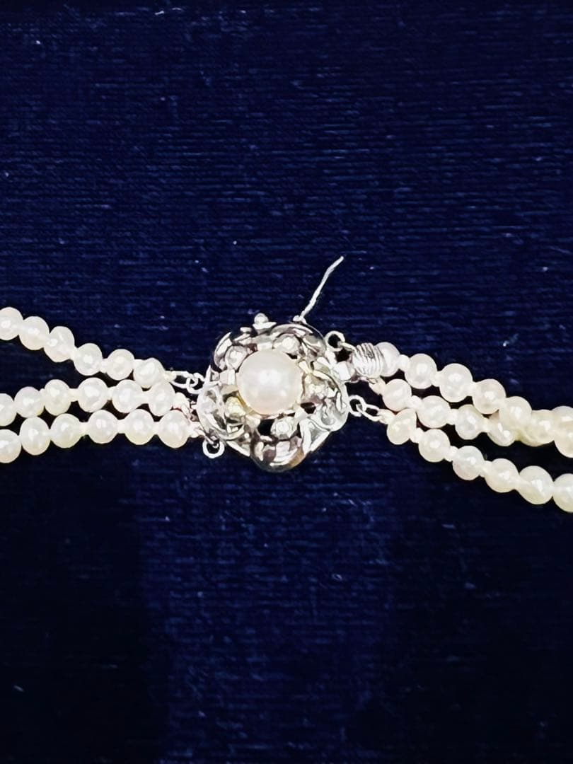 琵琶湖真珠　3連パールネックレス　神保真珠商店