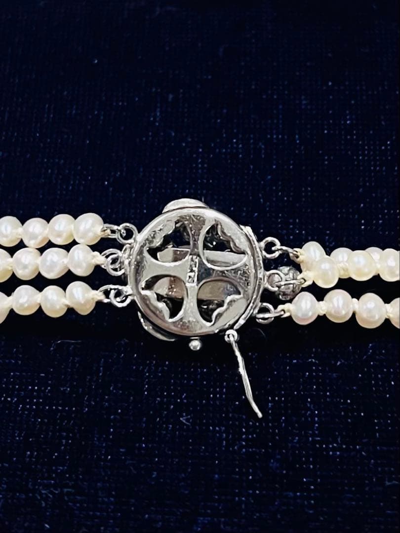 琵琶湖真珠　3連パールネックレス　神保真珠商店