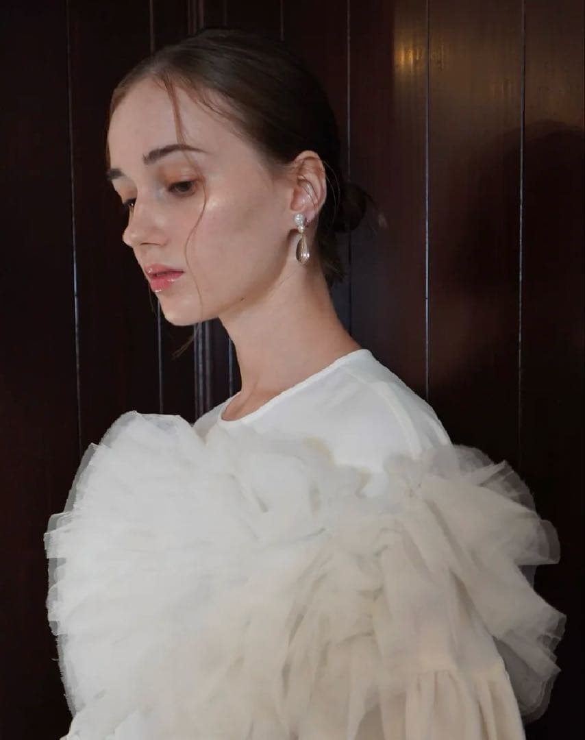 一度のみ着用　美品　A.B. ELLIE glass x pearl drop