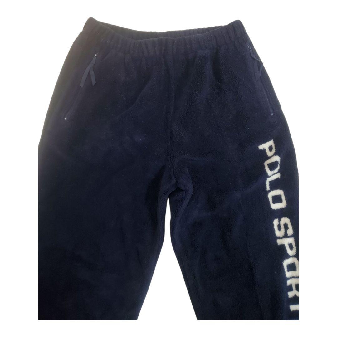 90s〜00s POLO SPORT フリースボアパンツ ネイビー M ナイガイ