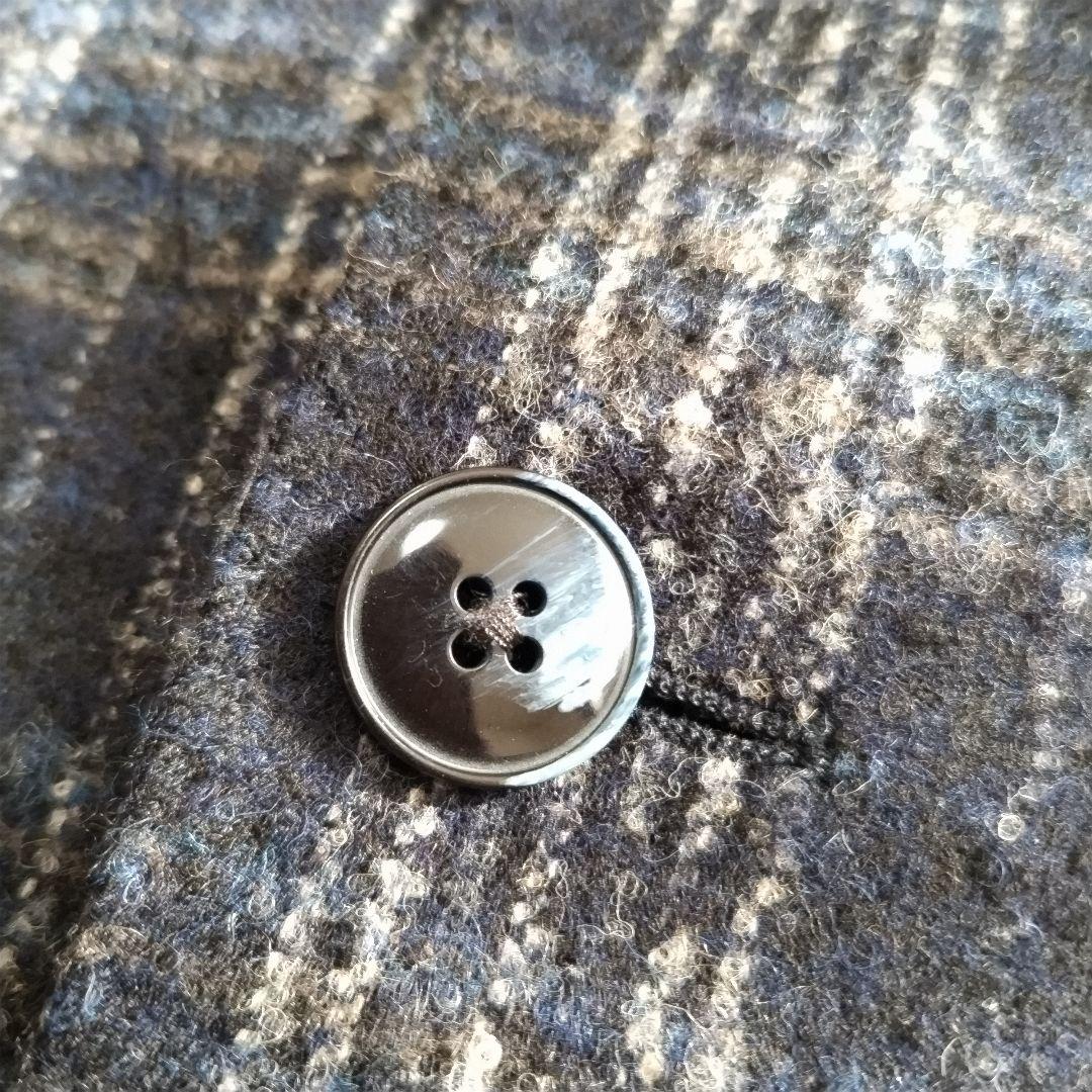 美品　ルビアム テーラードジャケット チェック アンコン仕立て ネイビー　М