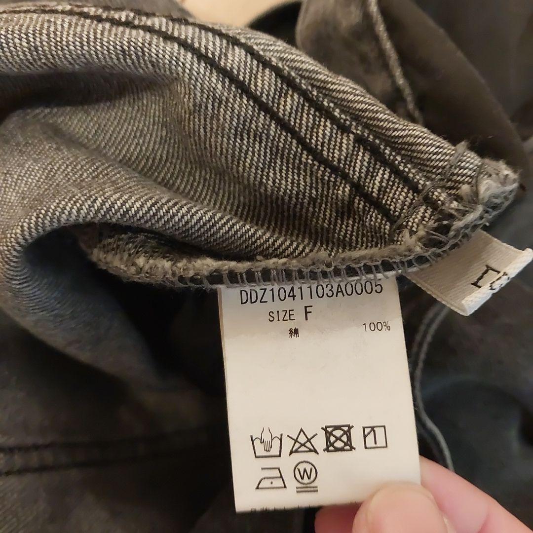 【DOUDOU】ブラックデニム サロペット オーバオール Fサイズ