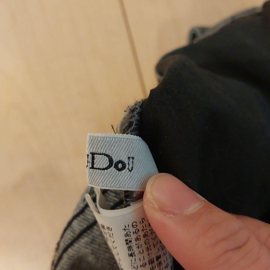 【DOUDOU】ブラックデニム サロペット オーバオール Fサイズ