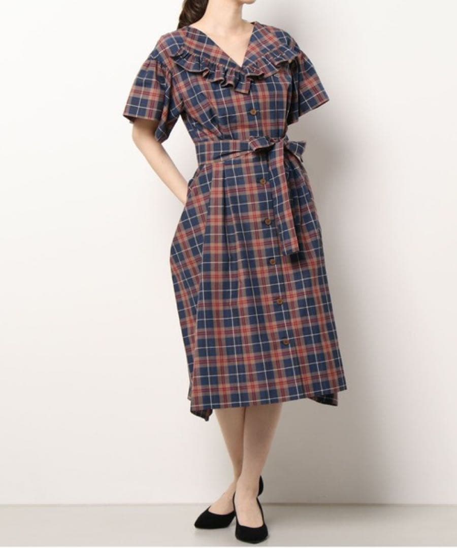 Vivienne Westwood サマータータンチェックギャザー袖シャツドレス