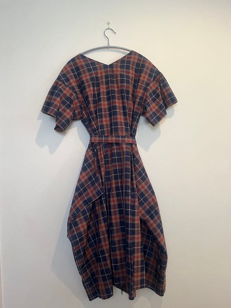 Vivienne Westwood サマータータンチェックギャザー袖シャツドレス