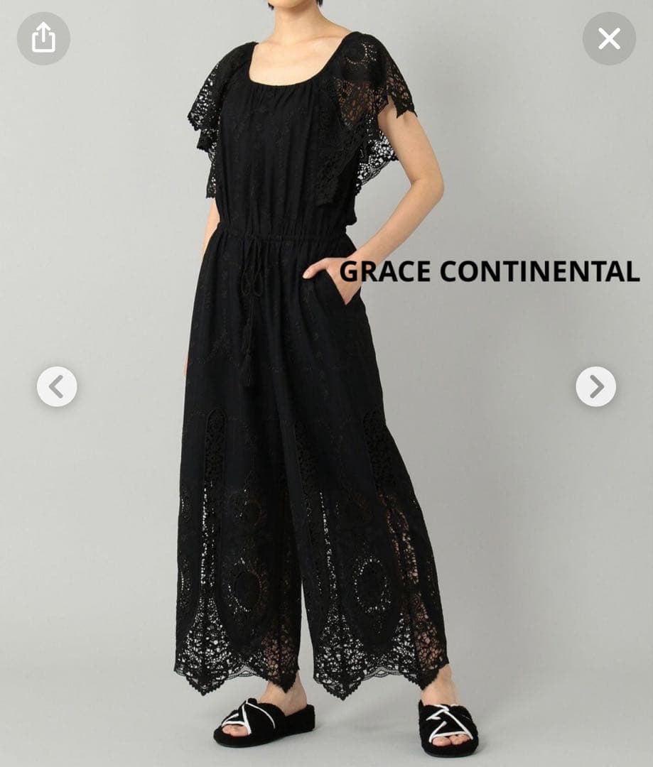 いちご　GRACE CONTINENTAL カットワーク　サロペット